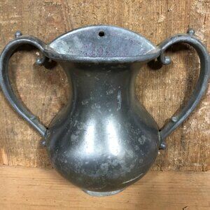 Pewter wall vase